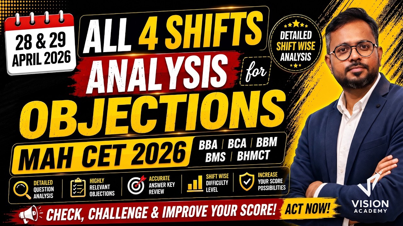 MAH CET 2026 Answer Key Objections for All 4 Shifts of 28 April and 29 April 2026 🔥🔥