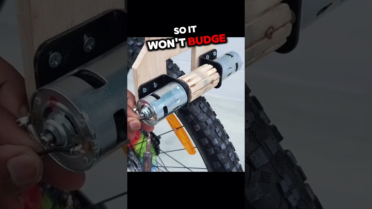 This homemade E-bike is Dope!🏍️😲 #shorts #diy #ebike #viral