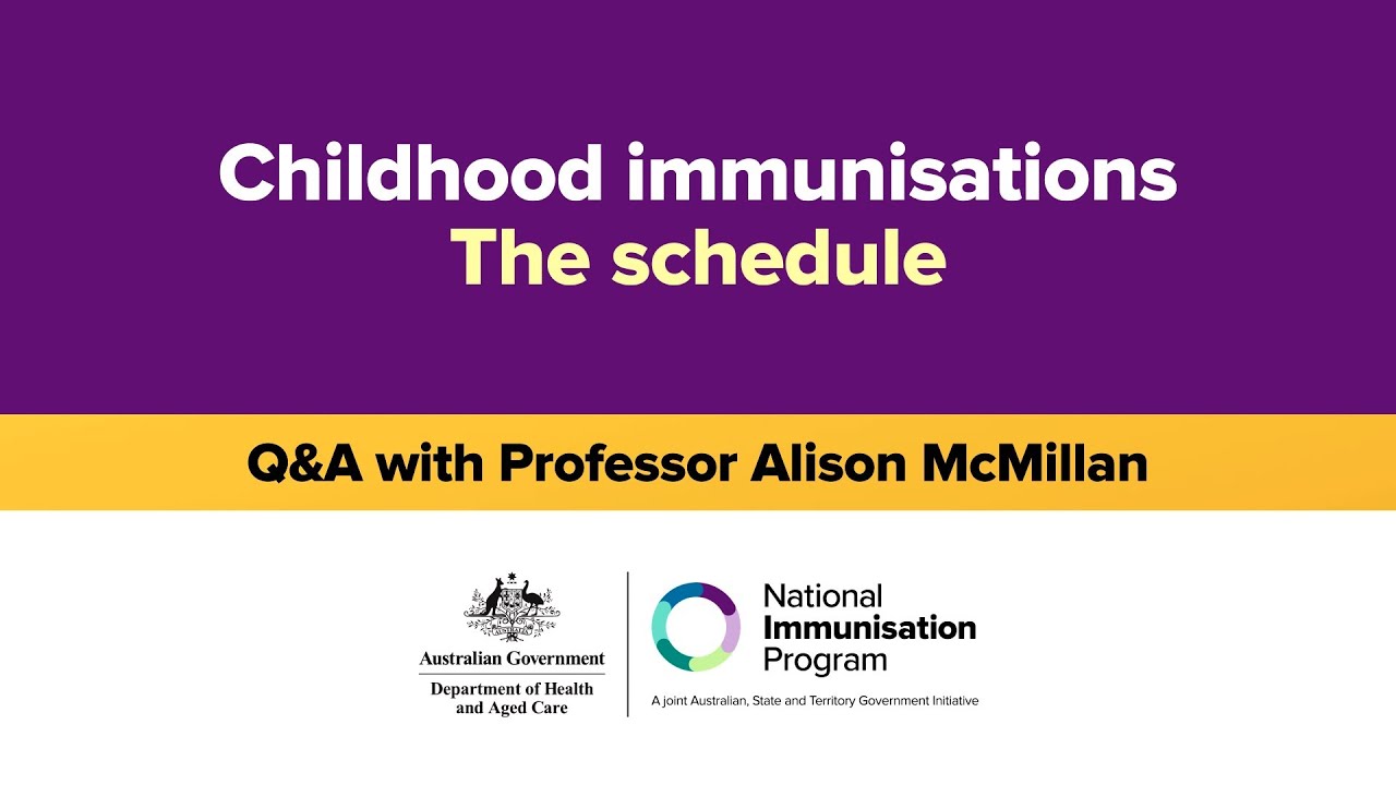 Childhood immunisations – the schedule