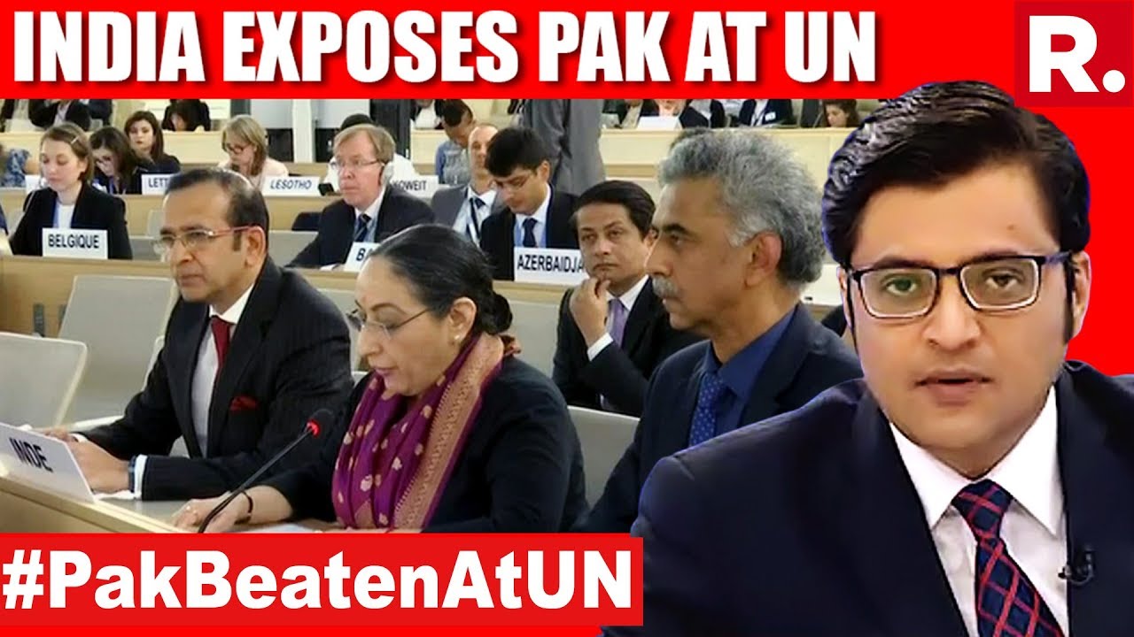 India Rips Pakistan Apart At UNHRC | The Debate With Arnab Goswami