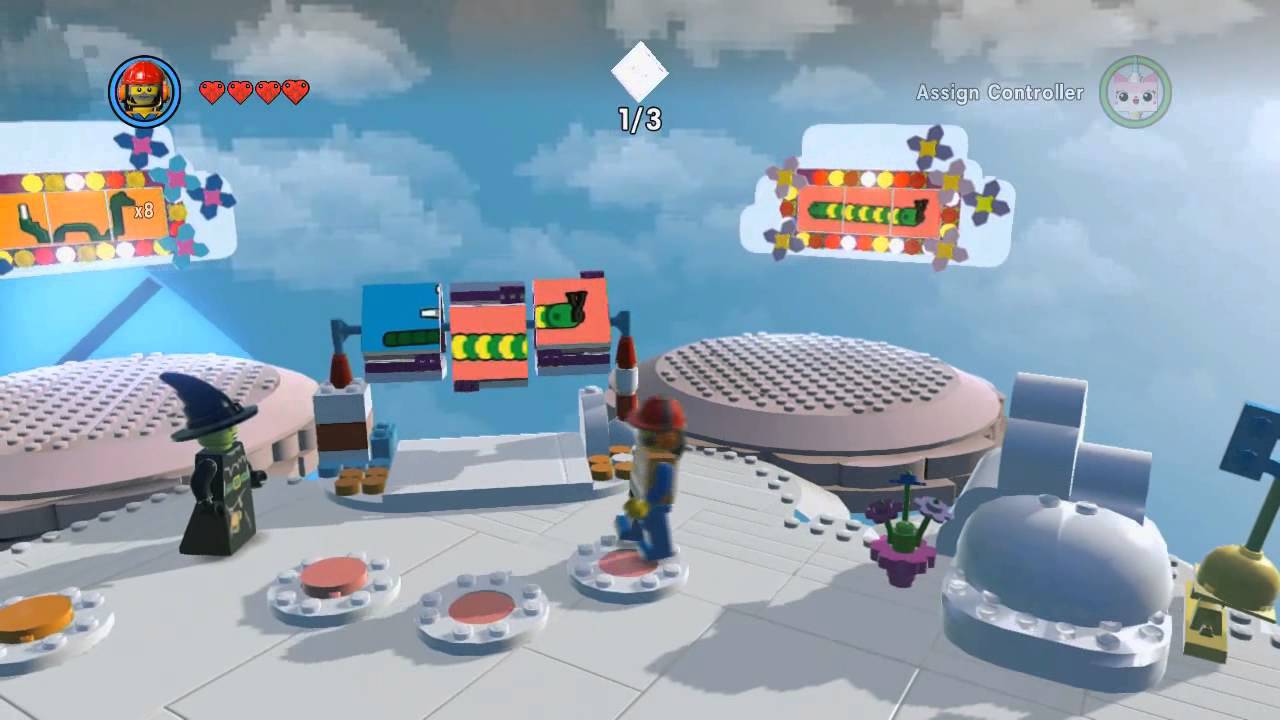 Cloud Cuckoo Land all collectibles (fireworks,red bricks,boxes) - The LEGO Movie Videogame