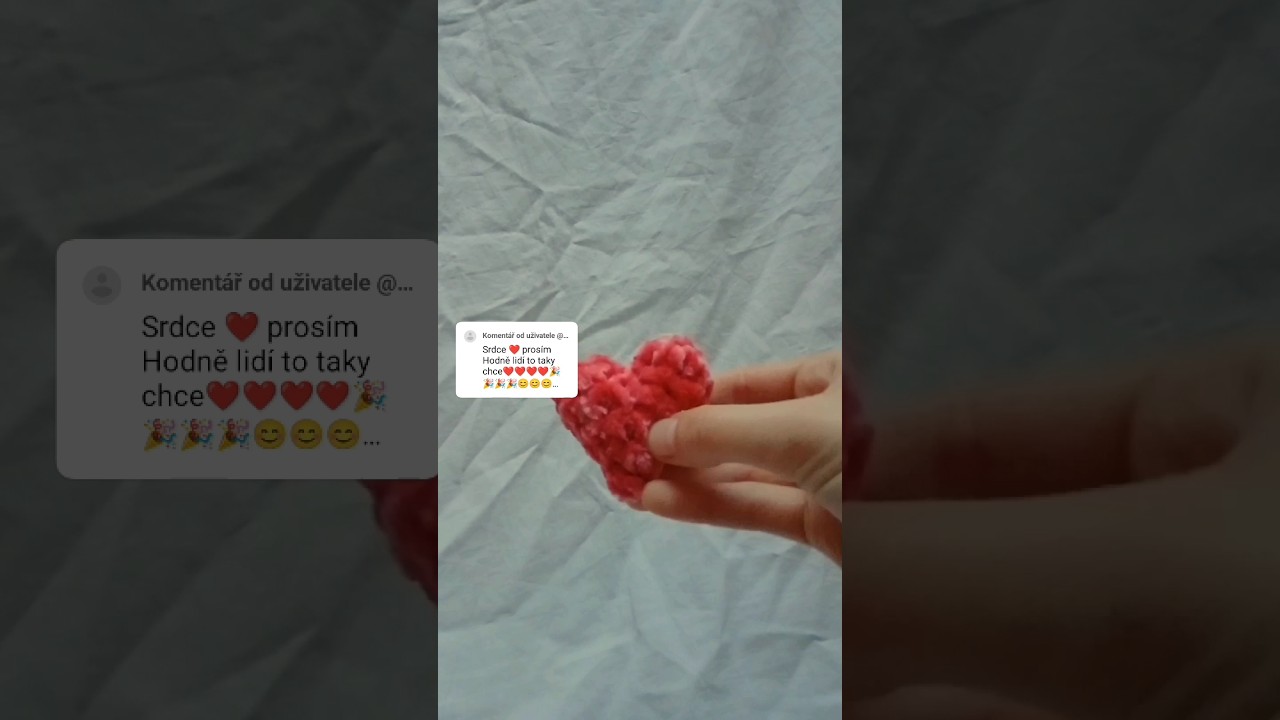 H&aacute;čkovan&eacute; srd&iacute;čko ❤️ #crochet #hackovani #h&aacute;čkov&aacute;n&iacute; #hackovanie #crocheting #hackovanehracky #hacek