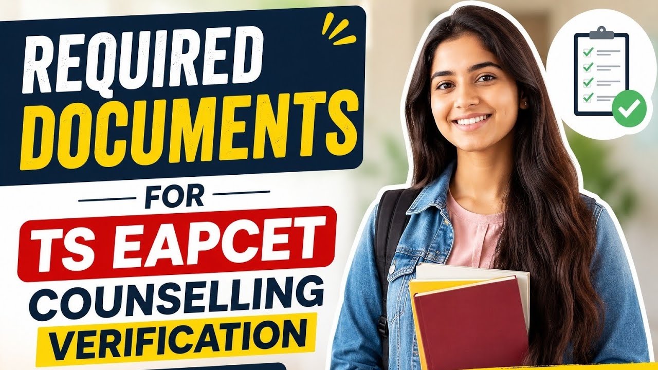 Documents Required for TG Eapcet councelling ✅ Complete Certificate Verification Guide