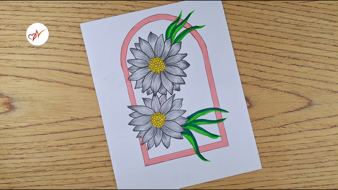 Easy Flower Drawing Tutorial | Simple Aesthetic Floral Art for Beginners | Step by Step Sketch Idea