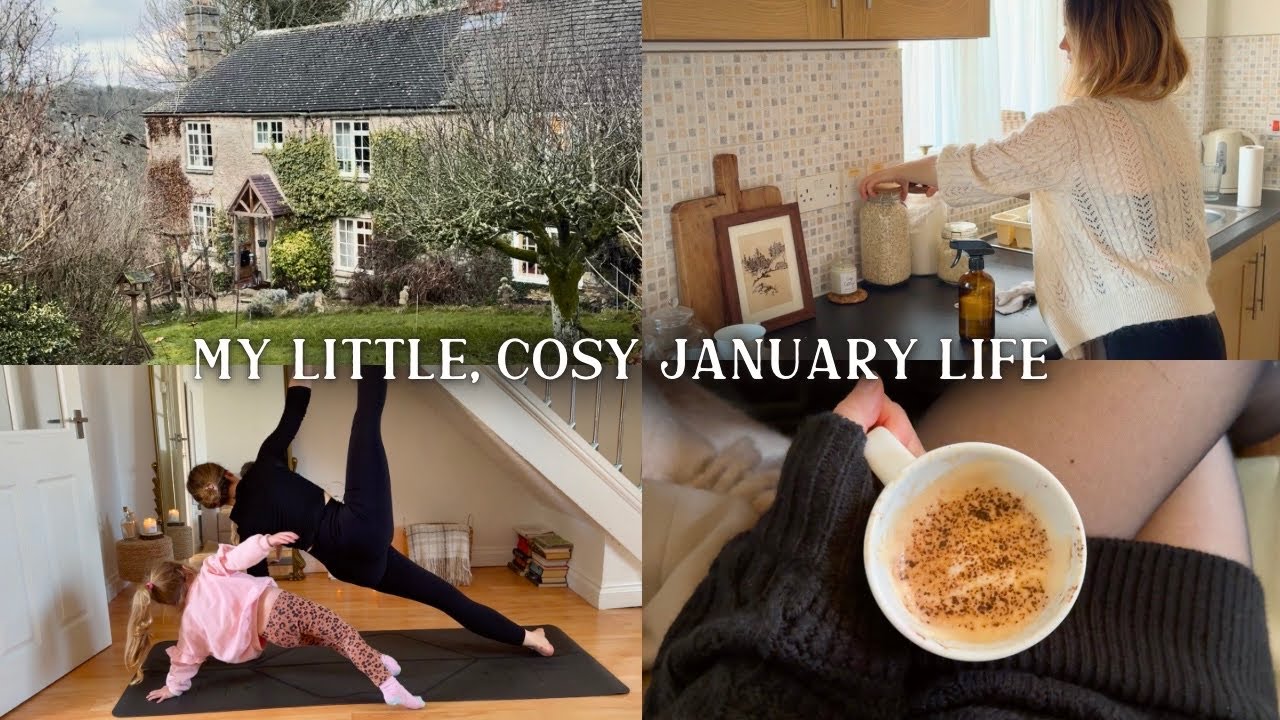 The cosiest days of Winter in the English Countryside | Cleaning, Yoga, Cotswolds Slow living vlog