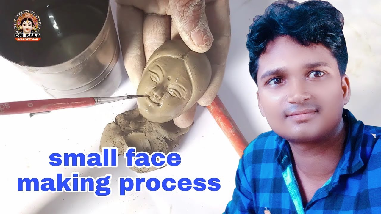 small  face sculpting in clay. (full video)