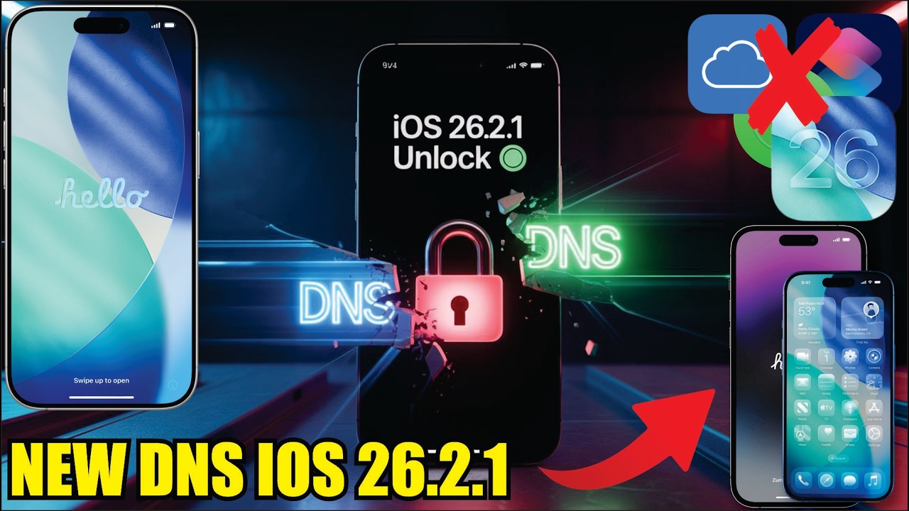 iOS 26.2.1 iCloud Unlock DNS Shortcut 🔓 | Free Activation Lock Bypass 100%