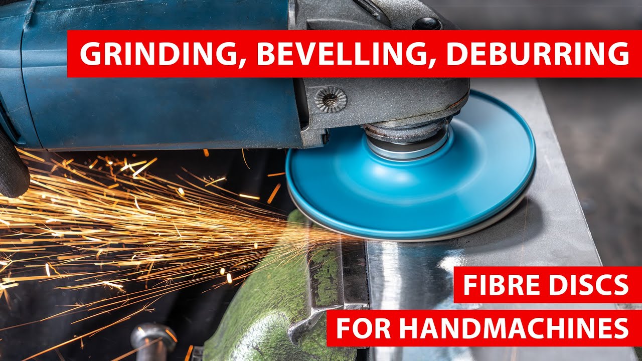 Grinding, bevelling, deburring - Fibre discs - boeck tools on the manual machine
