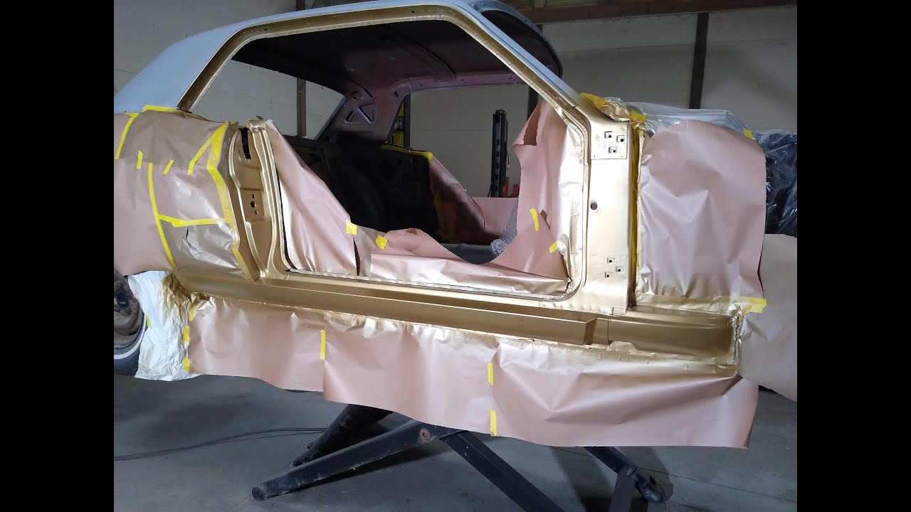 Подготовка и покраска (часть 62) Mustang Golden Nugget 1968 года, а также нанесение лака на дверн...