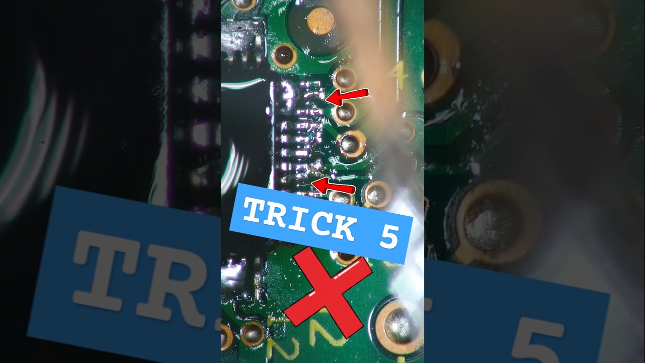 TIPS AND TRICK 6 - Removing solder bridges between IC pins  #solder #desolder #how  #tips #howto