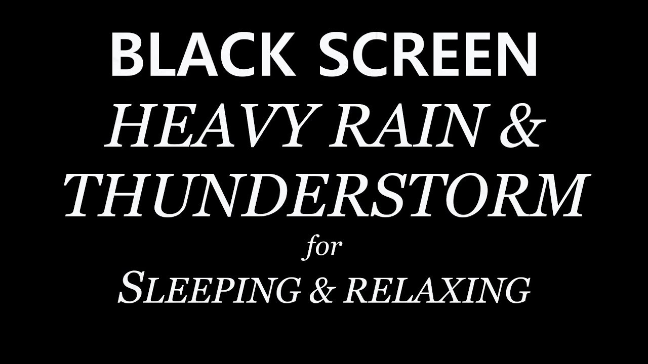 Heavy RAIN & THUNDERSTORM Sounds for Sleeping & Relaxing | BLACK SCREEN | 5 Hours
