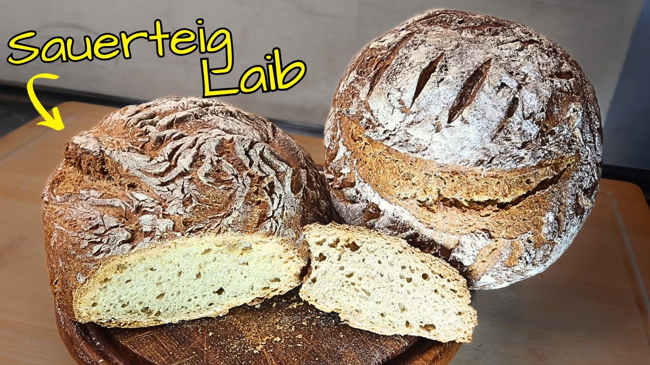 Sauerteigbrot, knusprig & lecker Sauerteig-Roggenbrot: einfaches Rezept zum Selbstbacken! #093