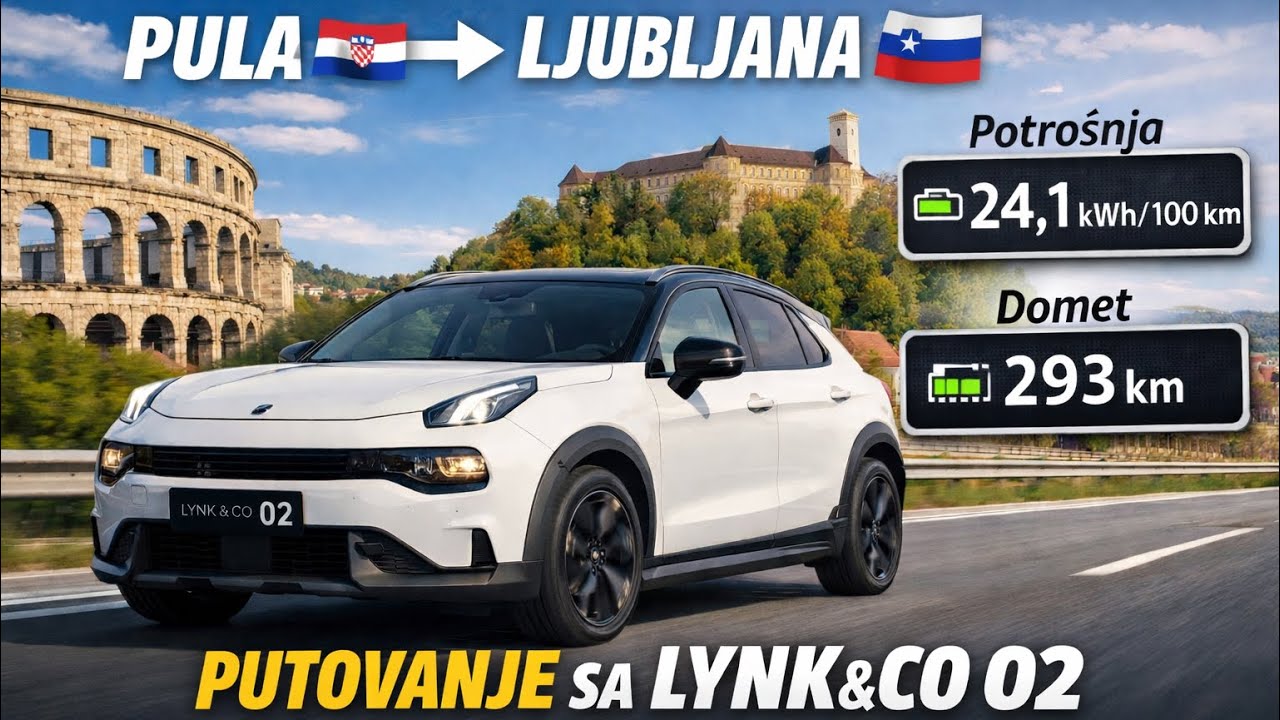 PUTOVANJE SA LYNK&CO 02 - PREKO 430 km - DOMET I POTROŠNJA I USPOREDBA S DRUGIM ELEKTRIČNIM AUTIMA