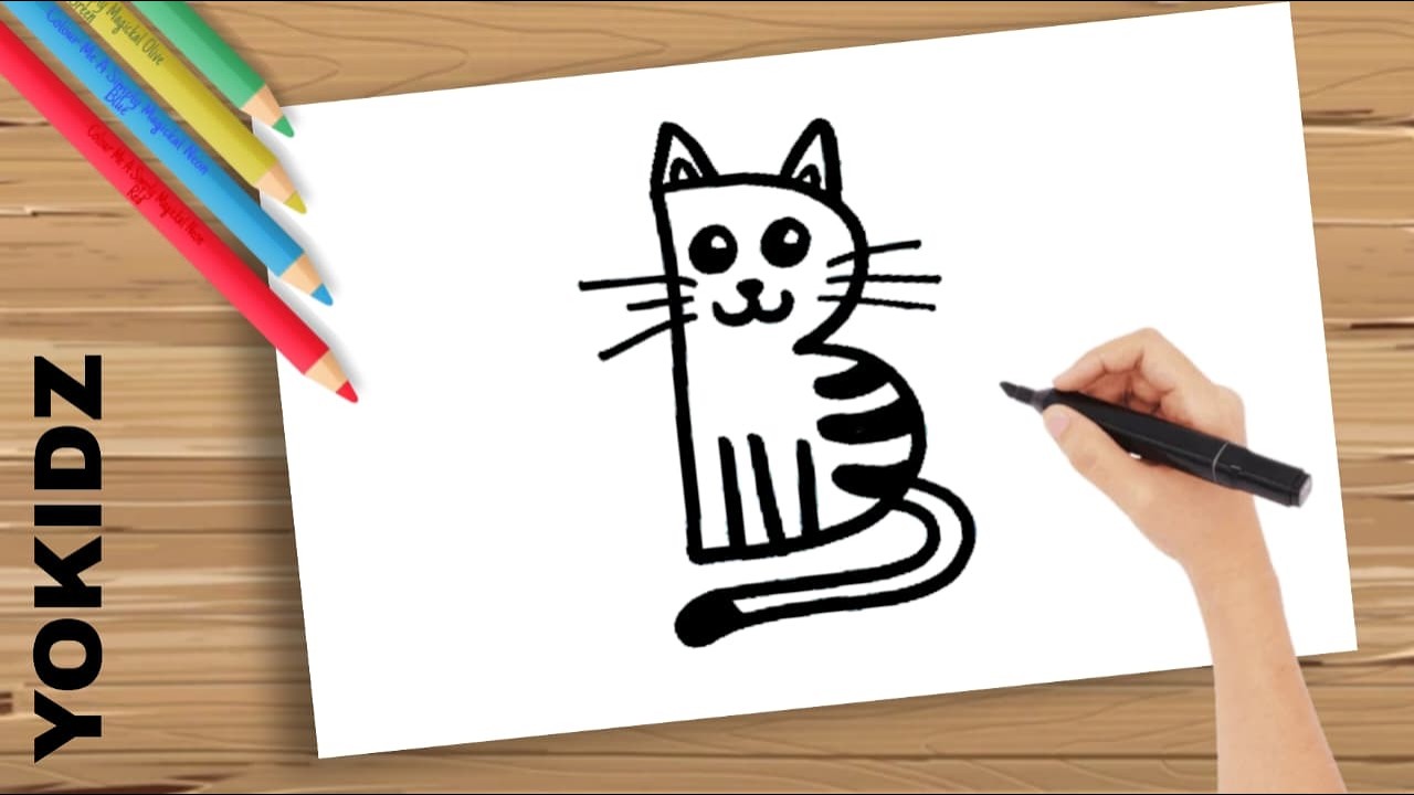 How To Draw A Cat With B