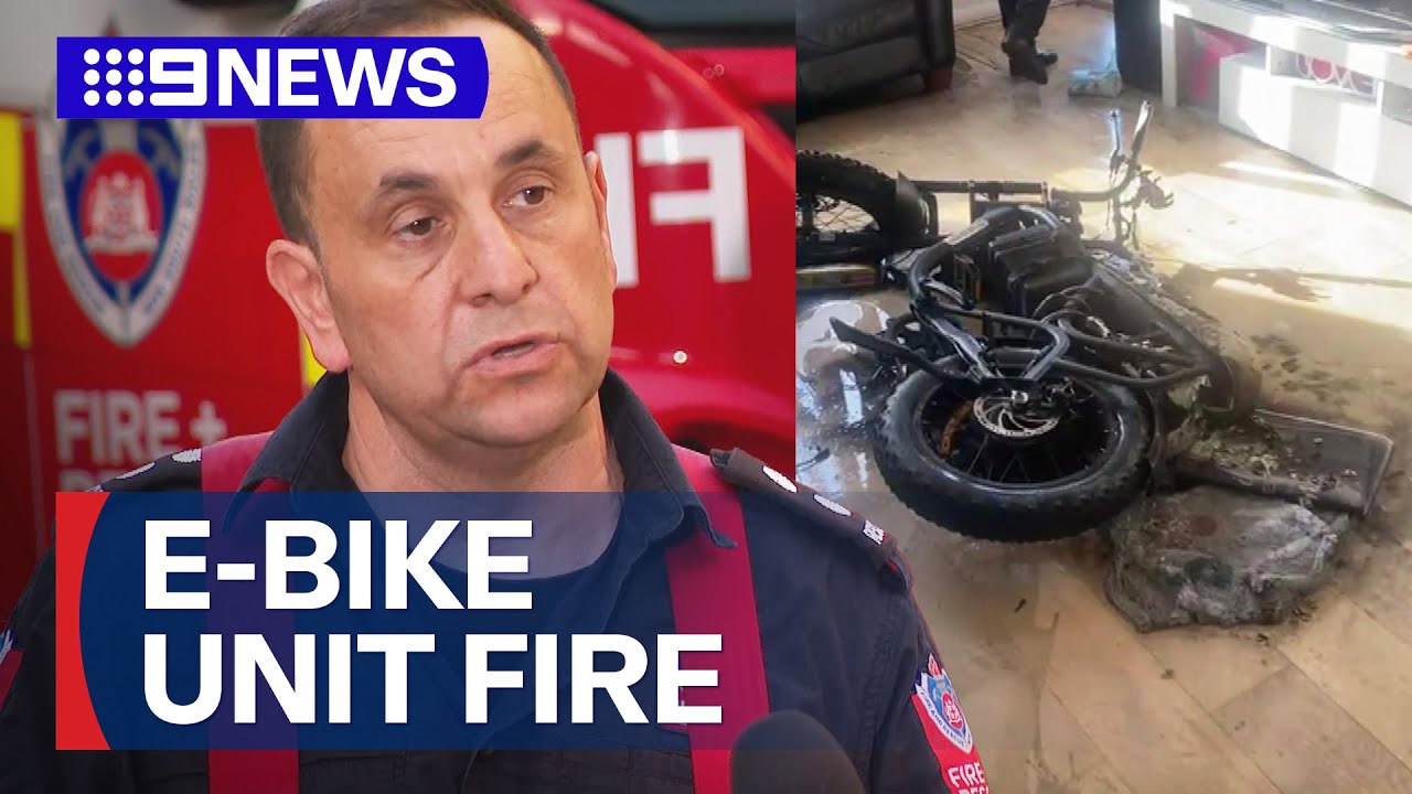 E-bike causes unit fire in south-west Sydney building | 9 News Australia