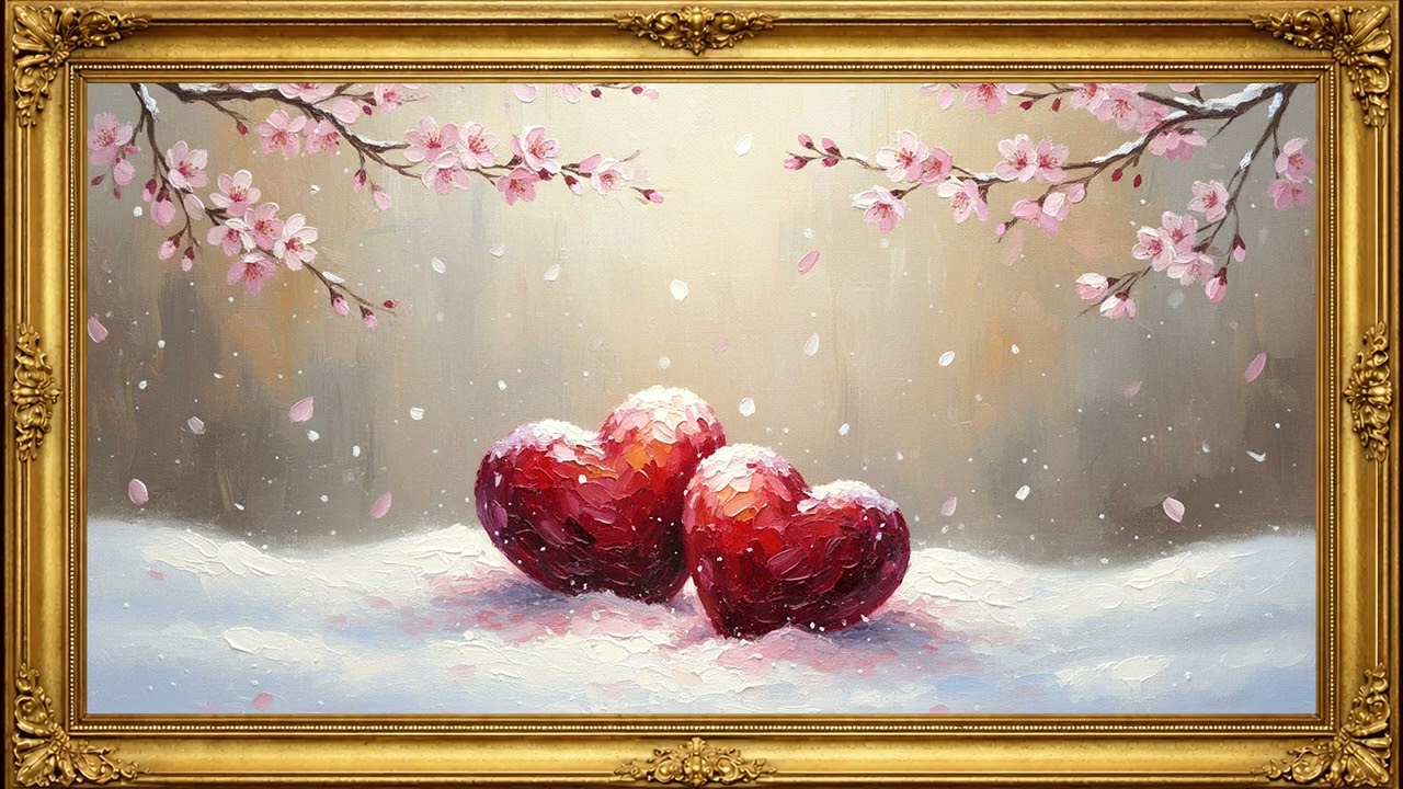 ❤️❄️ Winter Love | Romantic Oil Painting Art | 4K Valentine Framed TV Art Screensaver