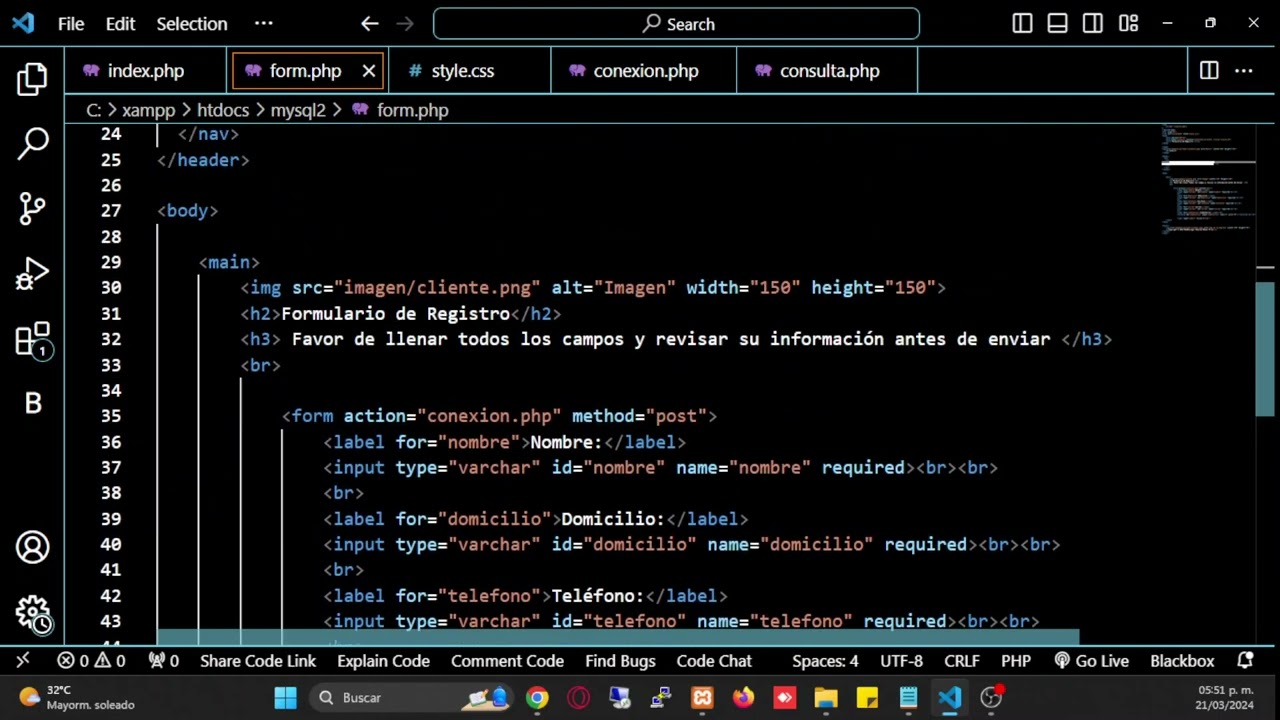 U3   Act Int 3   Proyectos en PHP y Mysql juntos