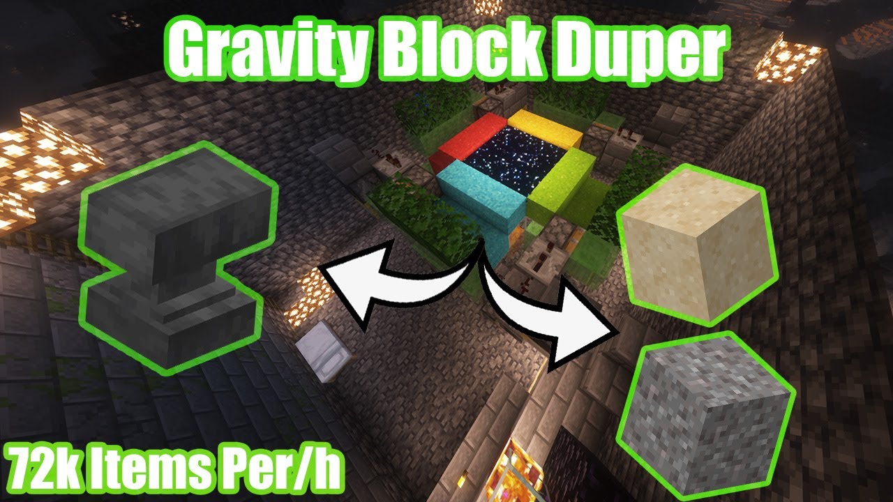 Minecraft Gravity Block Duper -  72,000 Per Hour!