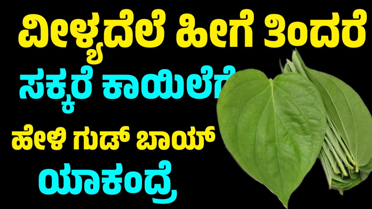ವಿಳೆದೆಲೆ ಹೀಗೆ ತಿಂದರೆ ಸಕ್ಕರೆ ಕಾಯಿಲೆಗೆ ಹೇಳಿ ಗುಡ್ ಬಾಯ್, ಯಾಕಂದ್ರೆ | #shreekitchen 
