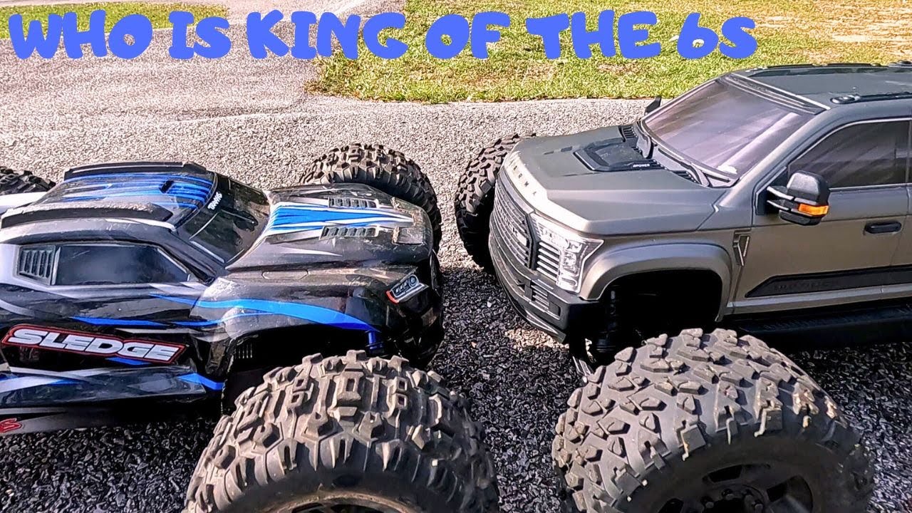 Traxxas Sledge против The Arrma Big Rock Battle Of The 6s Beasts