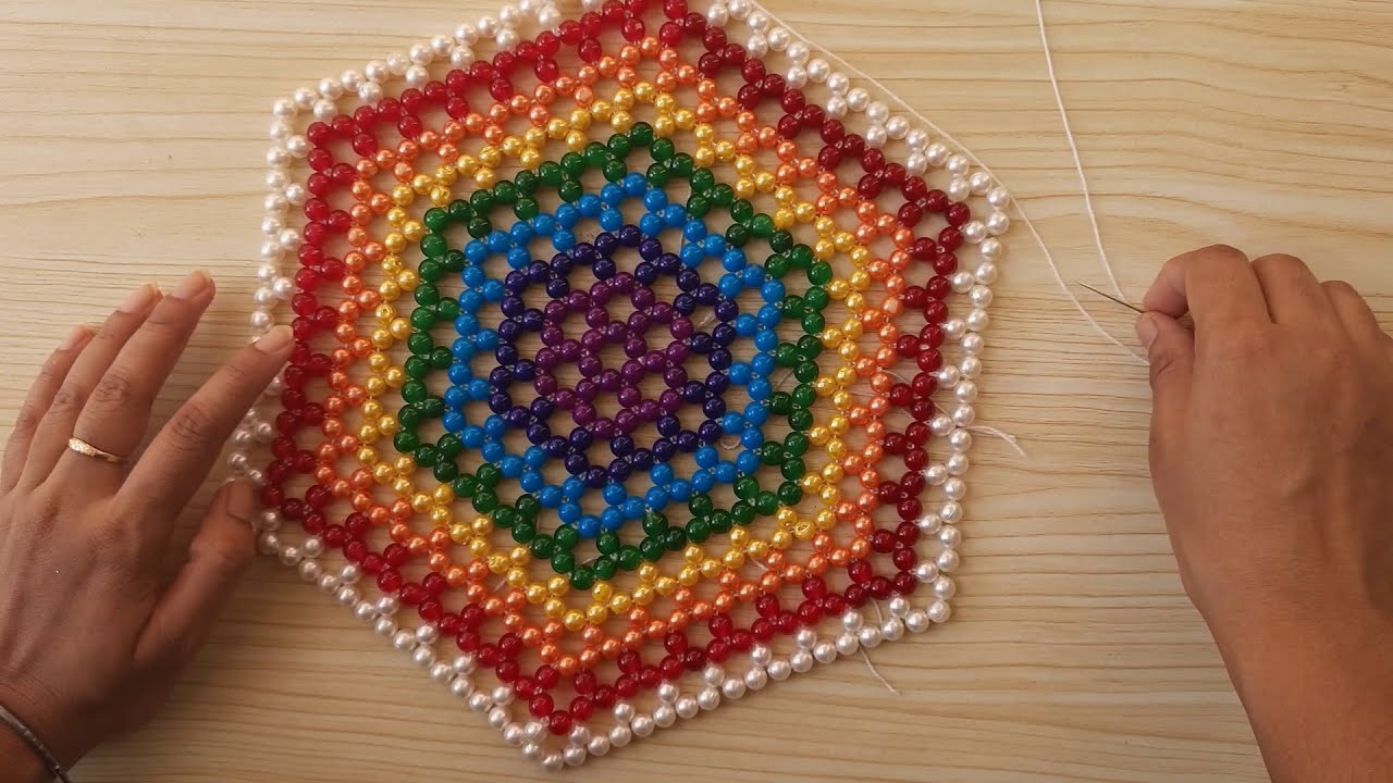 Rainbow color wall hanging| pearl home decoration & Wall decoration ideas