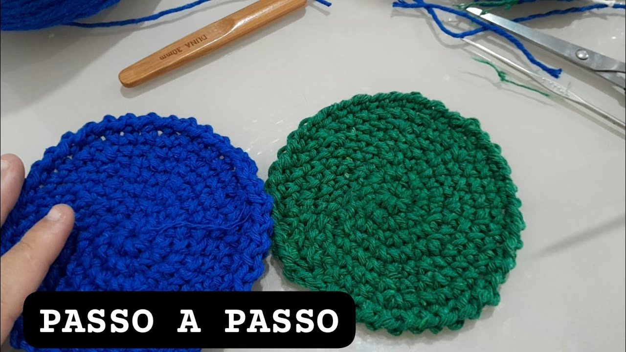 Crochê do Zero | Aula 4: Porta-copo em Ponto Baixo (Passo a Passo)