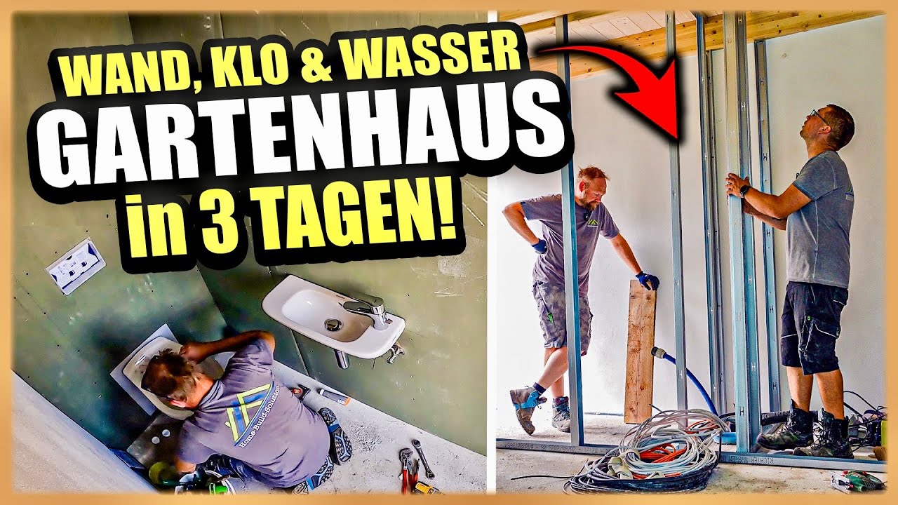 Gartenhaus wird MÄNNERHÖHLE - Mit KLO & Waschbecken in 3 Tagen! | Home Build Solution