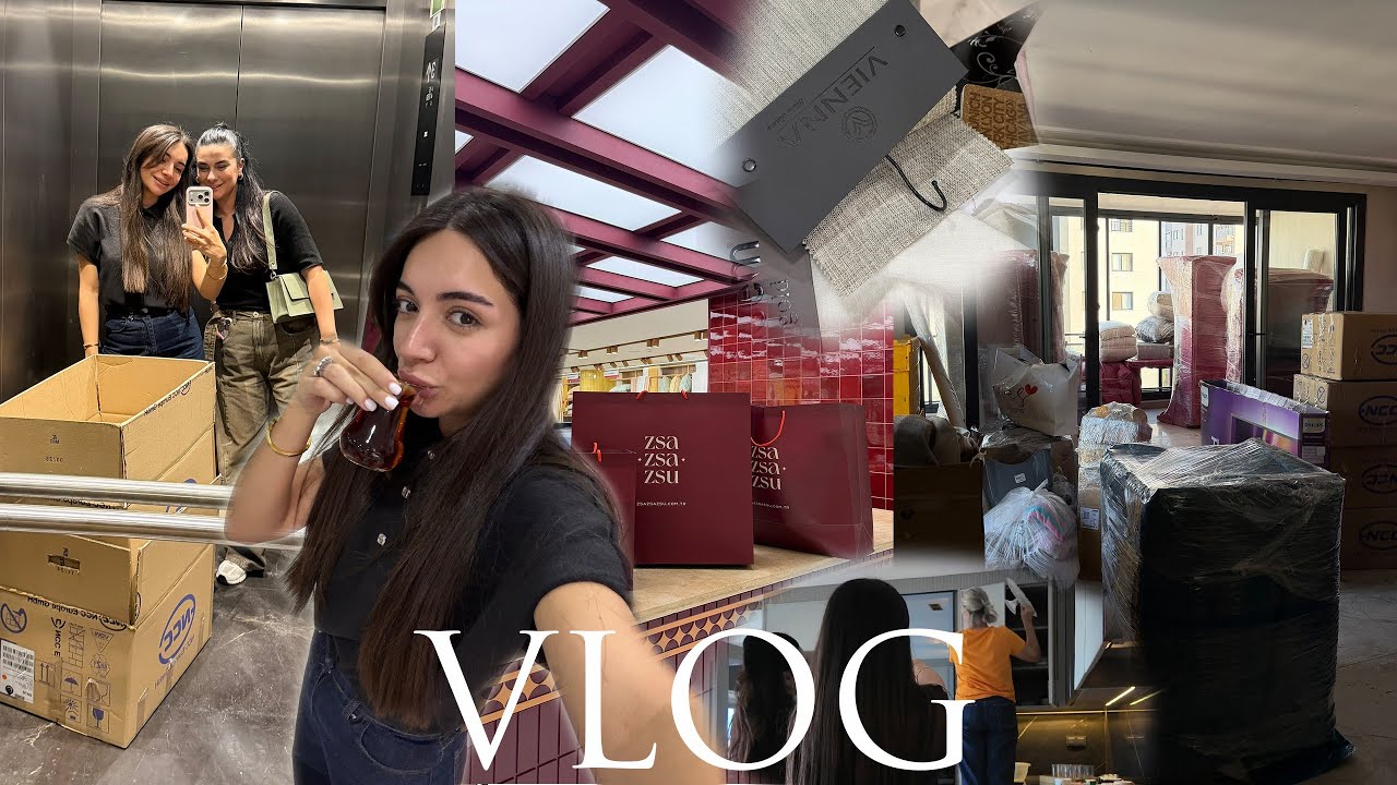 TAŞINIYORUZ VLOG | MUTFAK YERLEŞTİRDİK, PERDE VE EV ALIŞVERİŞİM #reklam 