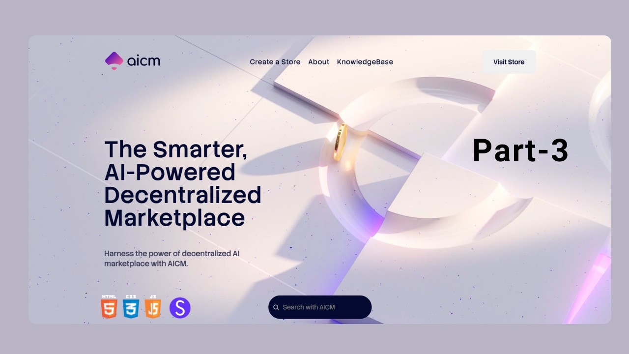 AICM.store Clone Part 3 🔥 Listed Project Slider Using Swiper JS | HTML CSS JavaScript Tutorial