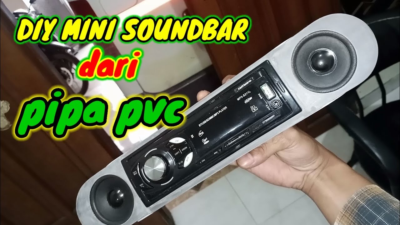 mini sound bar dari pvc + tape mobil