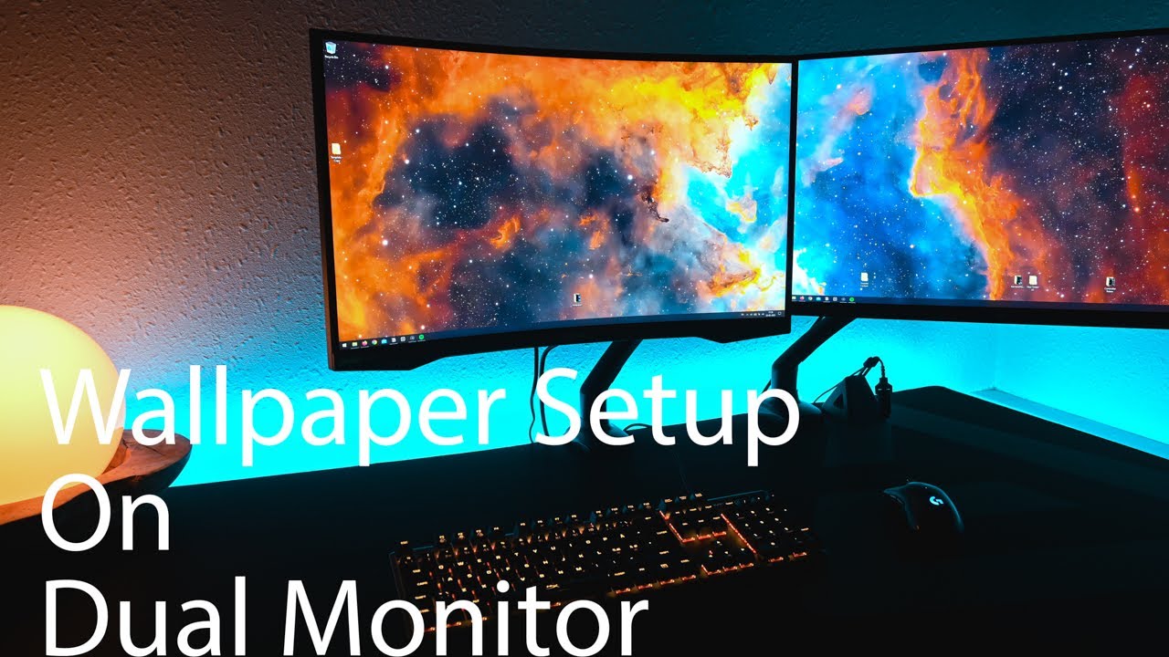 How To Setup Wallpaper On Two Monitors Landscape And Portrait
