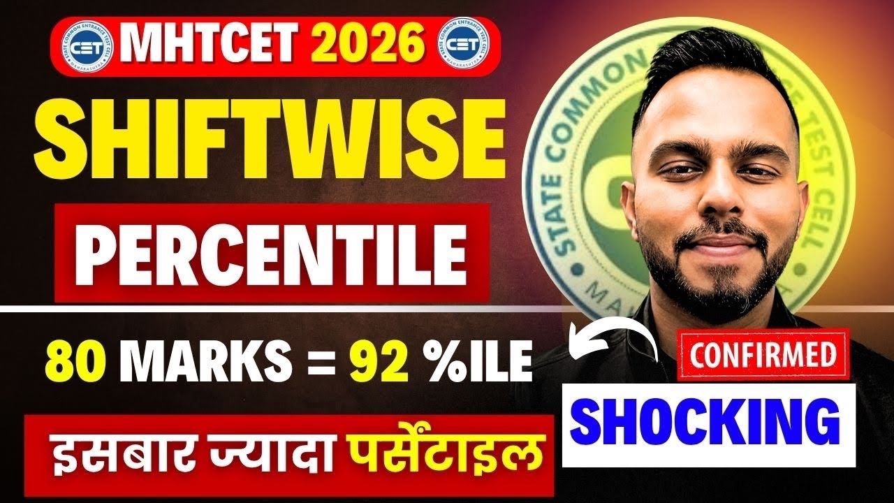 MHT CET 2026 | Shift-wise Percentile Out😱🔥Higher Percentile This Time😱🚨Attempt 02 = Marks vs Perc...