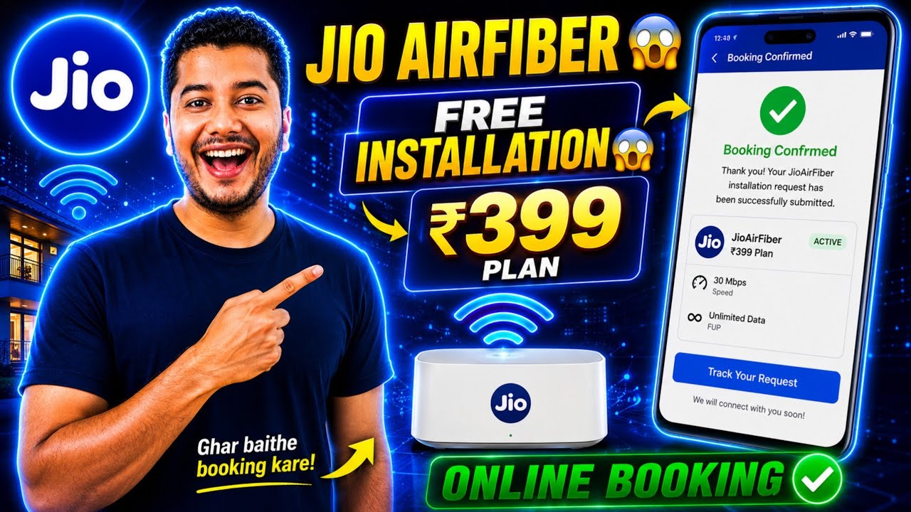 Jio AirFiber Kaise Lagwaye 2026 🔥 | How to Get Jio AirFiber Free | Jio AirFiber ₹399 Booking