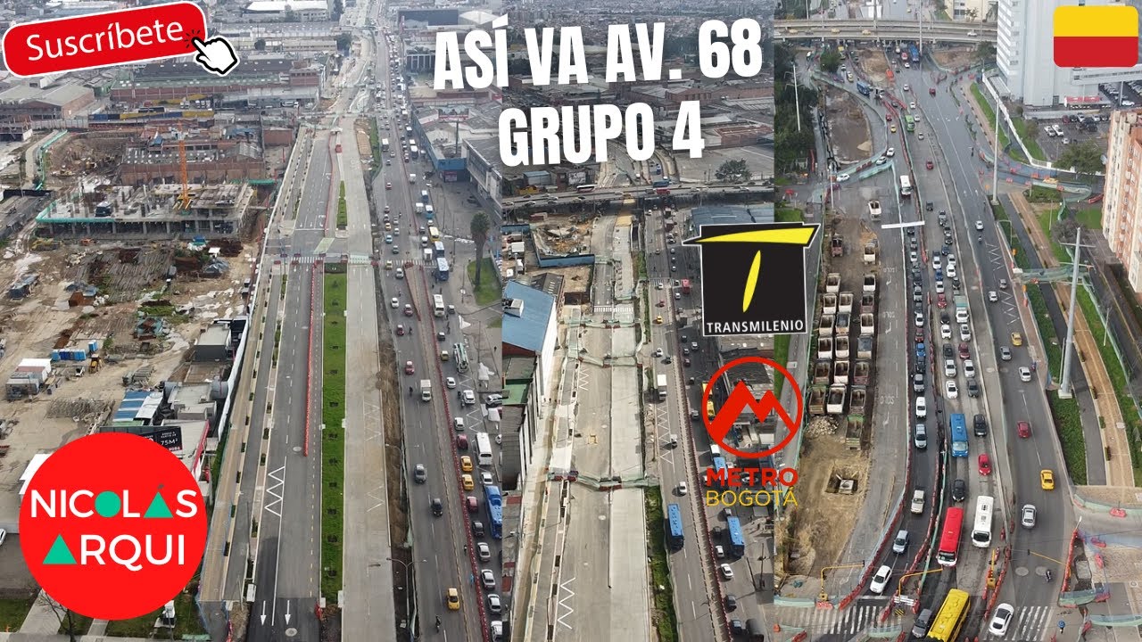 Así va Construcción de TransMilenio Avenida 68 entre Avenida Calle 13 y Av. Calle 24 en Bogotá 🇨🇴