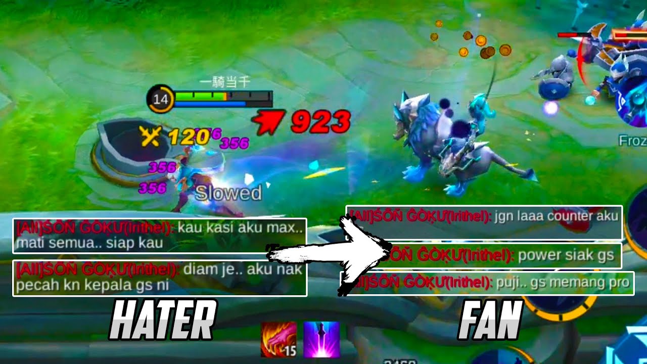 TRASHTALKER IS IMPRESSED BY MY GUSION'S SPEED AND TURN INTO A FAN | MLBB