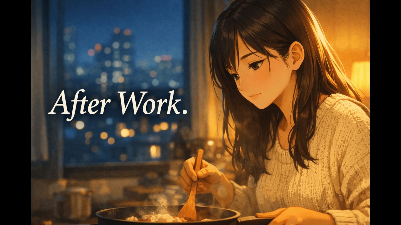 After Work, Back to My Quiet Apartment 🌙 | Cozy Anime Cooking ASMR
