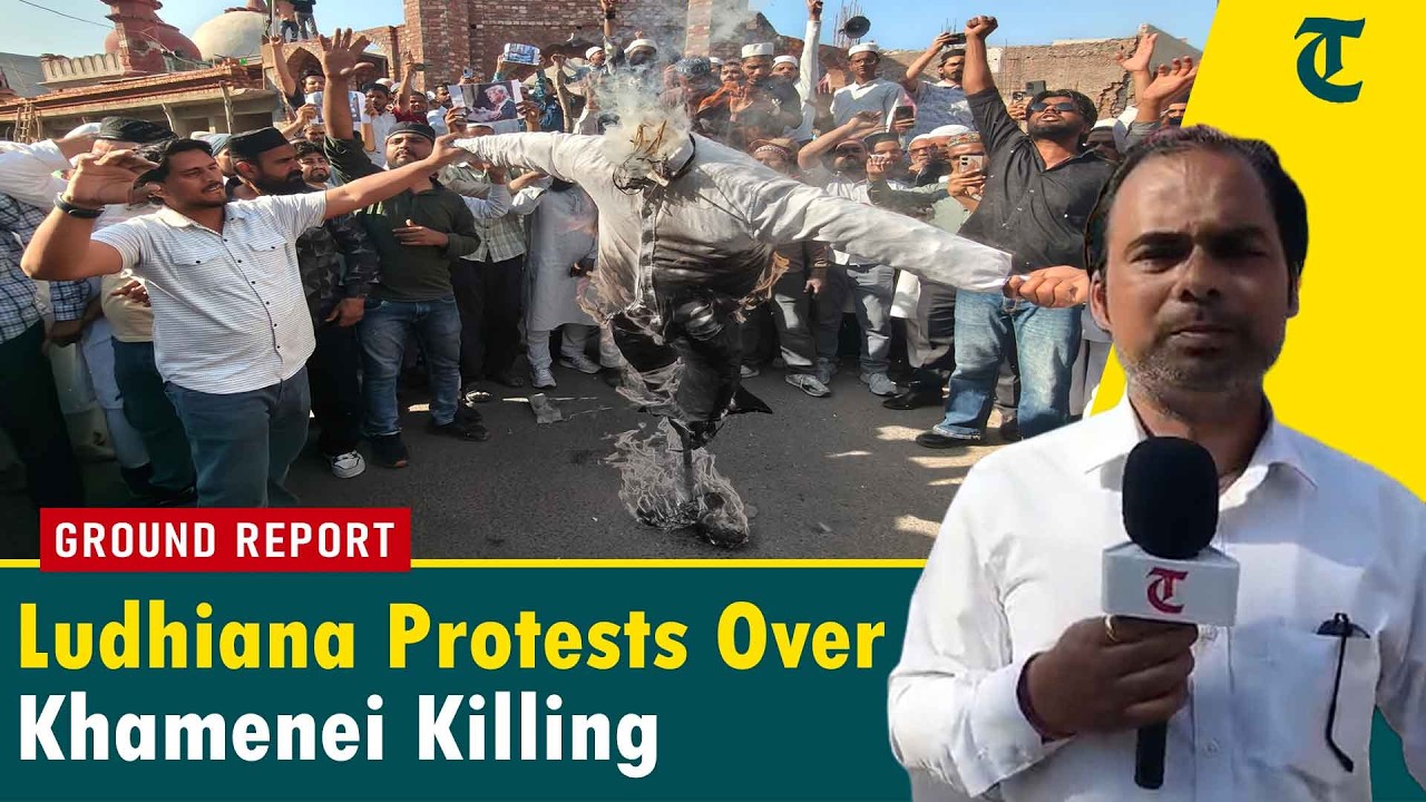 Protests in Ludhiana as Shahi Imam Leads Mourning for Khamenei, Effigy of Netanyahu Burned