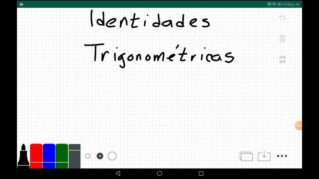 F&oacute;rmulas identidades inversas