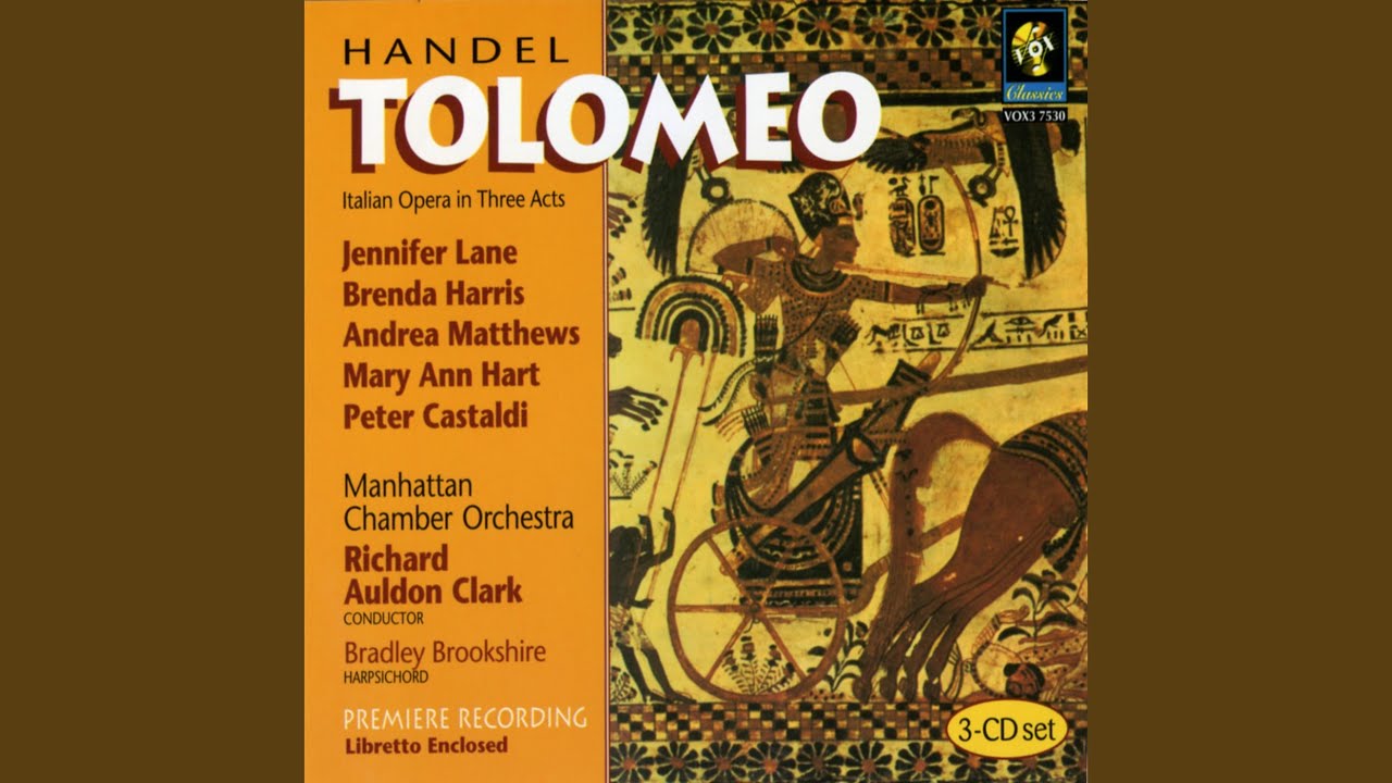 Tolomeo, Hwv 25, Act I - Recitative / Aria: Veggio Che M'ama / Quell'onda Che Si Frange (elisa)