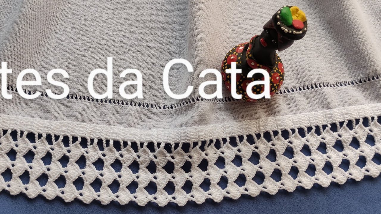 Bico em crochê #378 #artesdacata #panodepratocombicoemcroche #crochedacata #aprendacroche