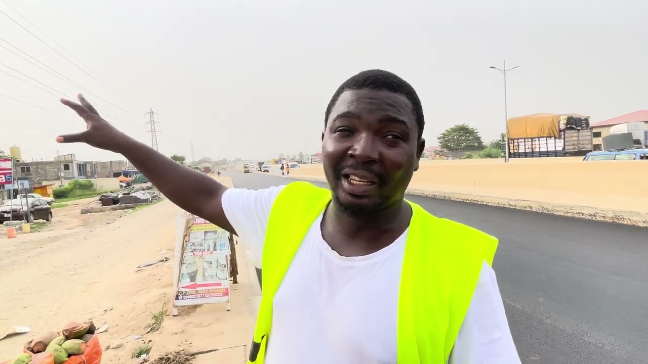 Overall Asphalt Progress:This Is Glamorous. Met Billy Snapx On The Ofankor Nsawam Road Project  Site