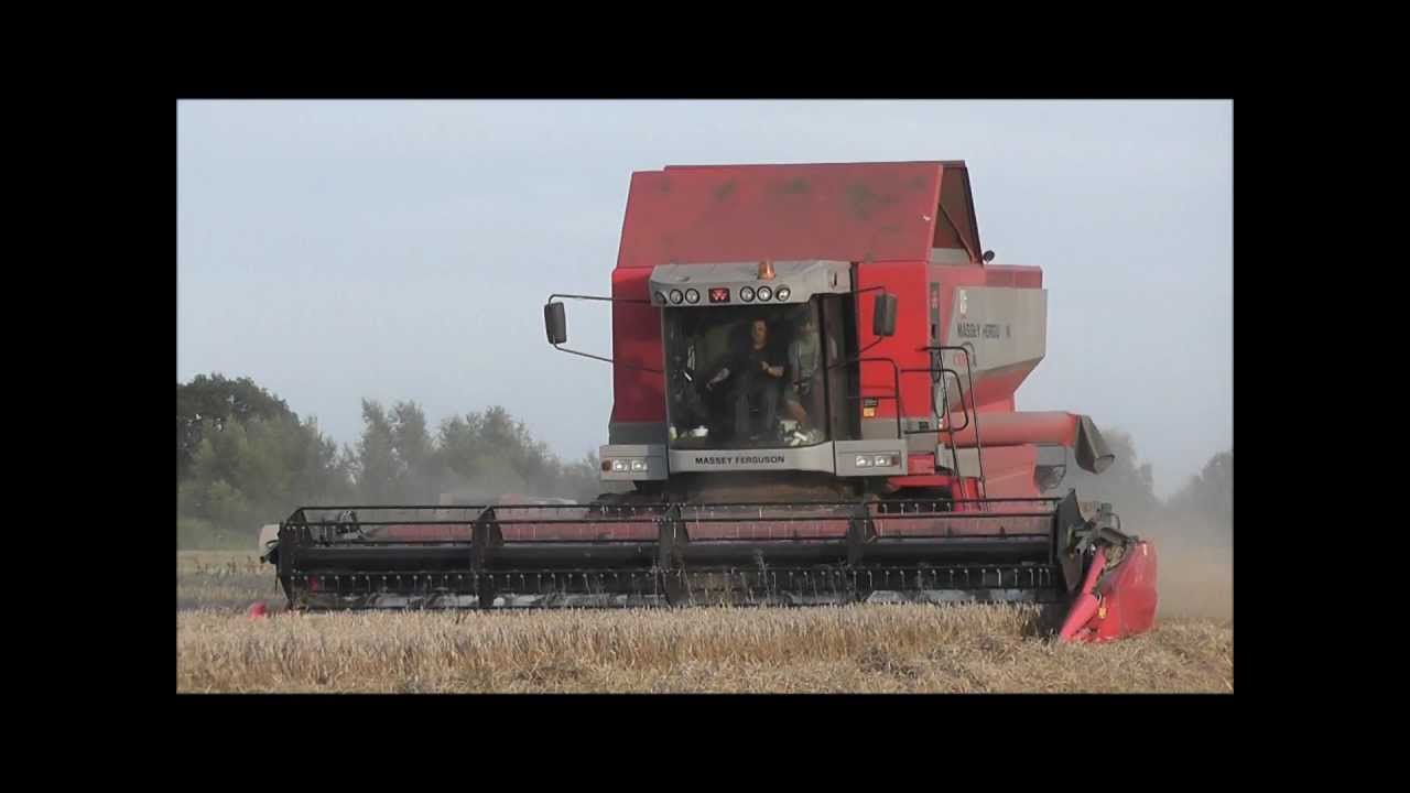 Massey Ferguson 7278 _ Claas Lexion 560 Mähdrescher . Letzte Ernte 2011 in NWM.wmv