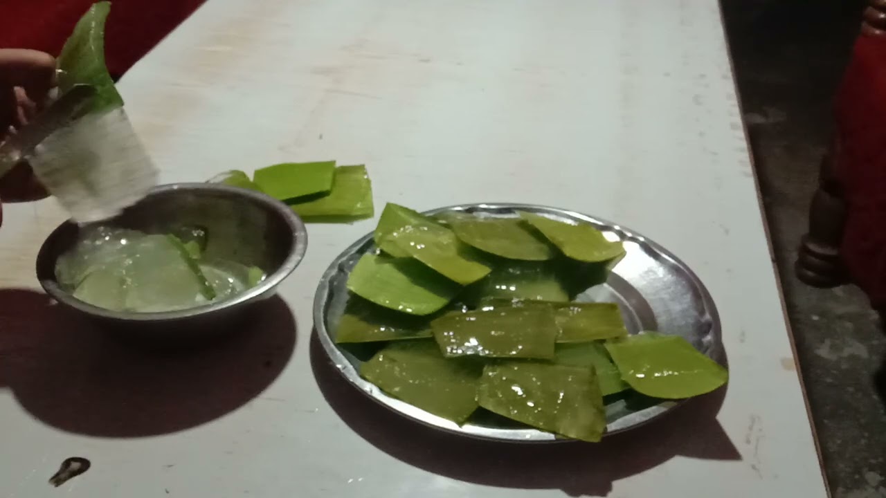 How to remove aloevers gell at home//घर पर एलोवेरा जेल कैसे निकालें