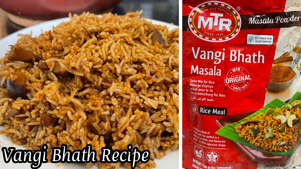 Mtr Vangi bhath recipe | vangibath in kannada | rice recipes in kannada | vangi bath with mtr powder