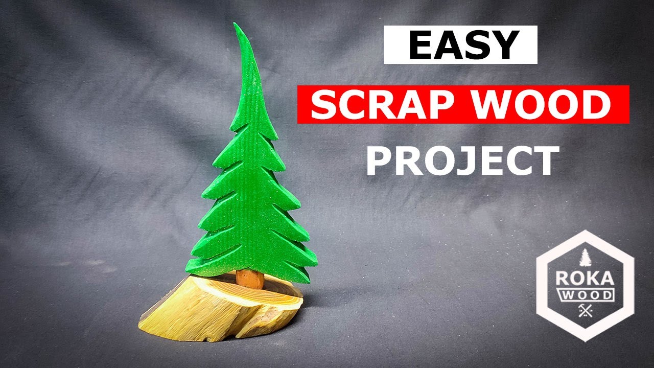 Don't Toss Those Scraps! DIY Pine Tree Sculpture for Your Desk or Shelf