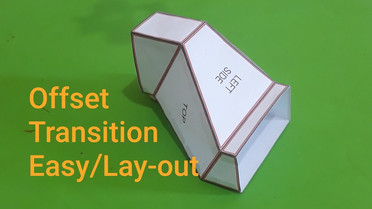 Offset Reducer transition flat one side/ducting layout/ducting transition