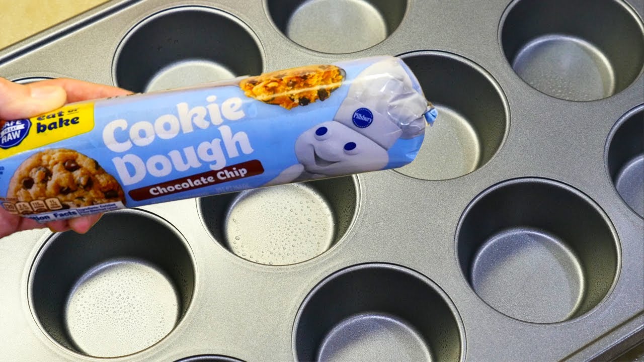 If you bake Pillsbury Cookie Dough in a muffin pan..