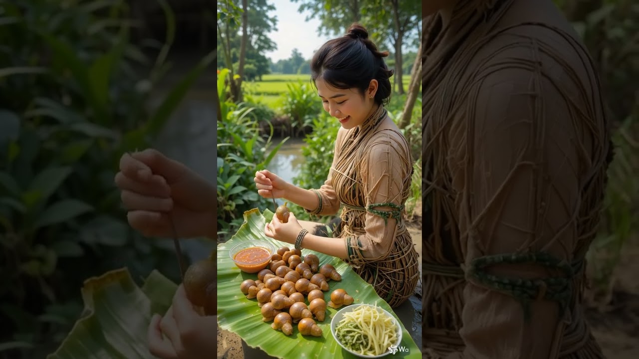 Natural Beauty  Cambodian Young Woman&rsquo;s Countryside Feast