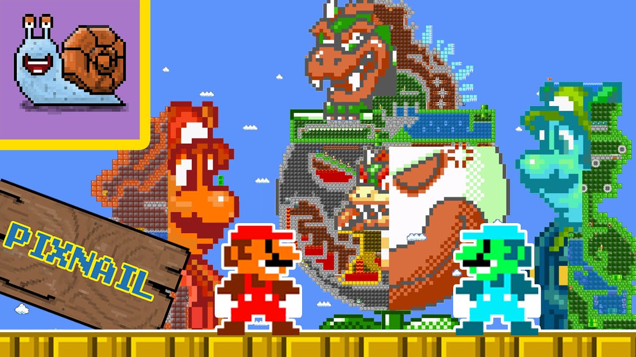 Pixnail:  Super Mario FIRE and ICE  Maze Mayhem (ALL EPISODES SS01) | Animation