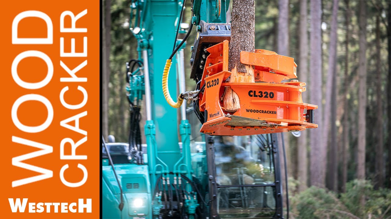 Woodcracker&reg; CL320 am Kobelco SK140SR bei der Durchforstung